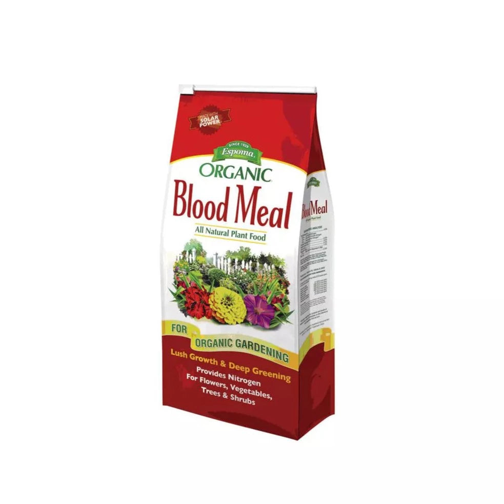 Espoma's Organic Blood Meal great for Nitrogen in the lawn and garden