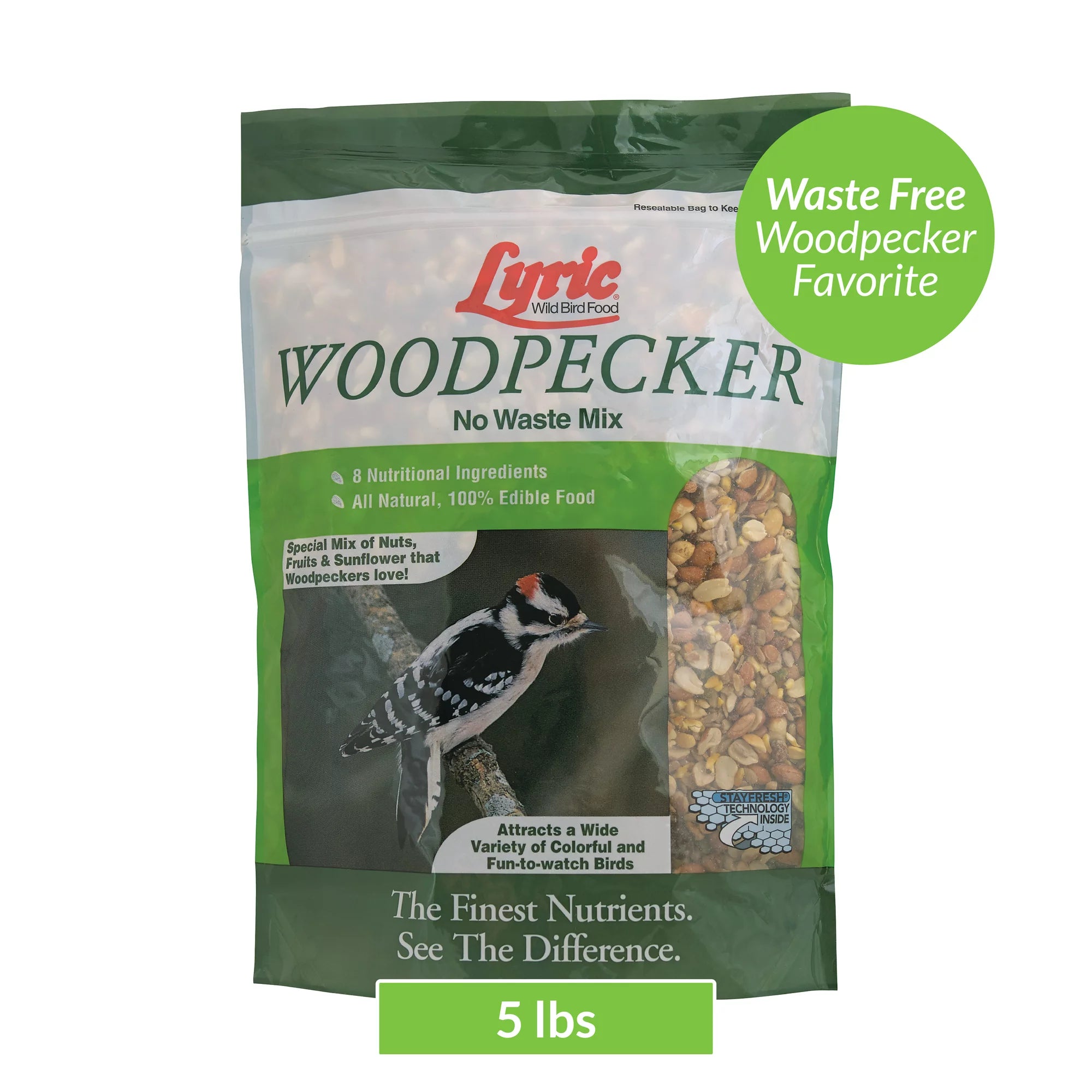 Lyric woodpecker is a great seed for Woodpeckers with little waste and high nutrition