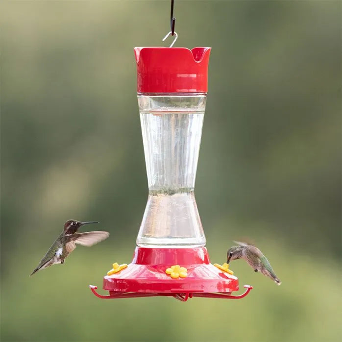 Heavy glass hummingbird feeder 16oz
