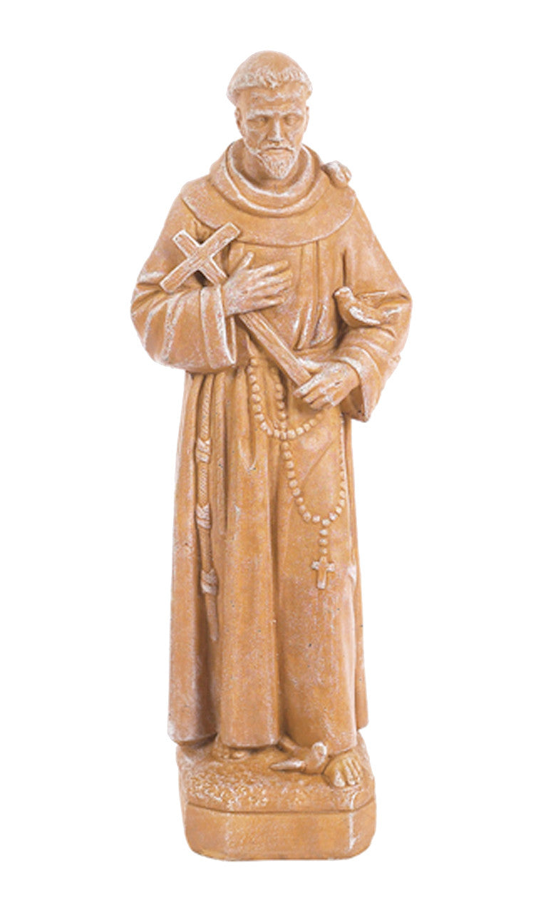 Statuary Saint Francis Holding Cross 25