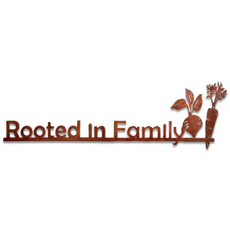 Rooted in Family Metal Sign