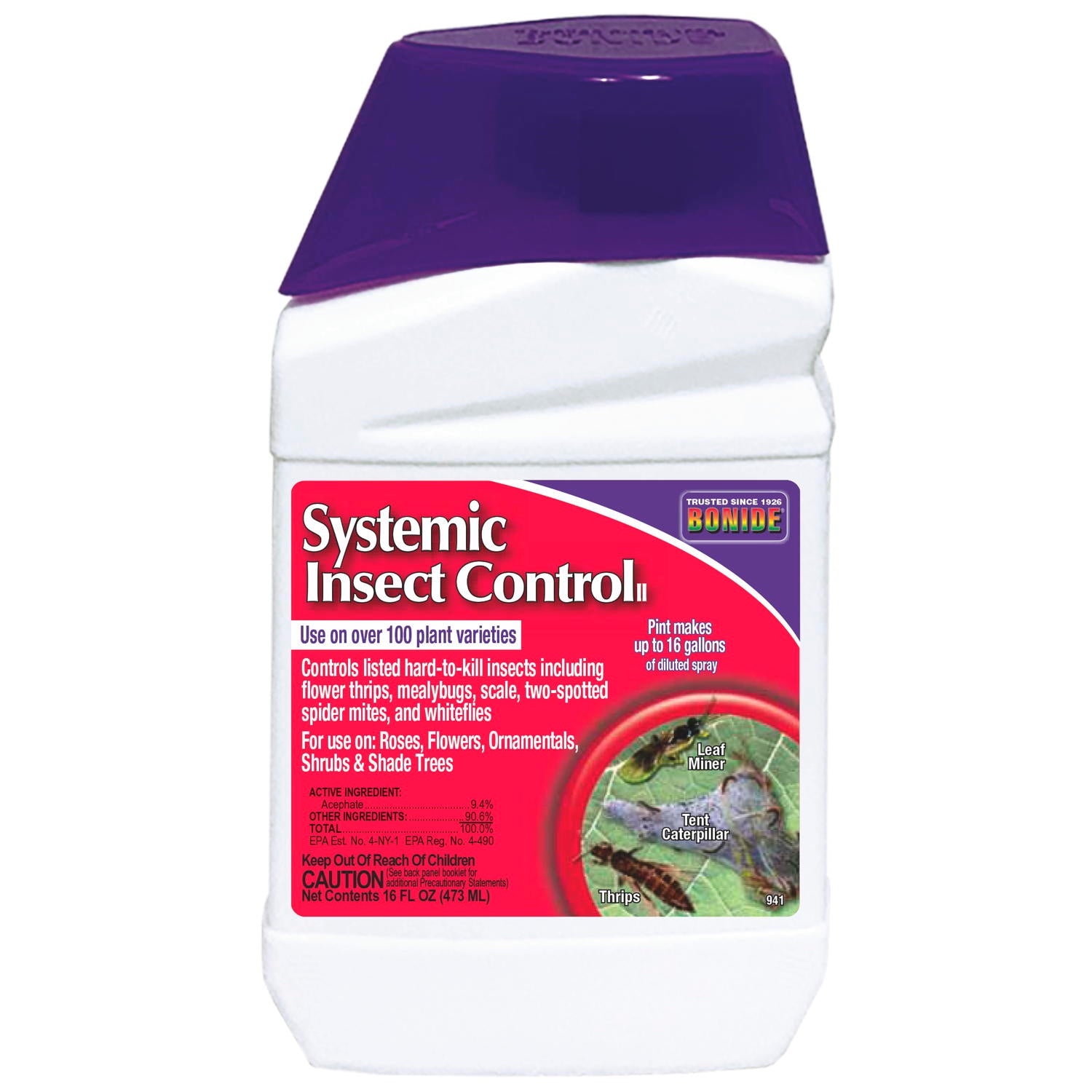 Systemic spray for trees and shrubs that treats bagworms, thrips, spider mites and more
