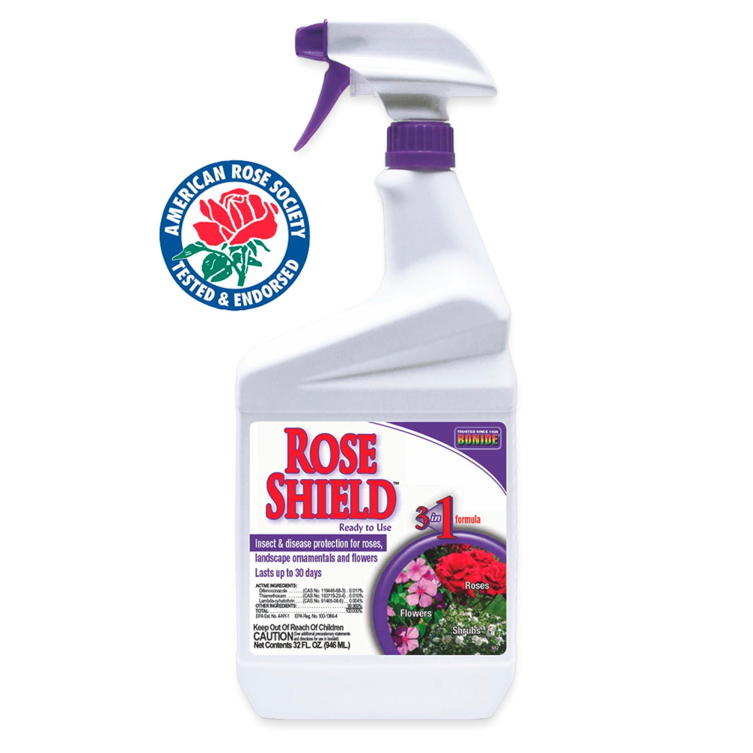 Amazing disease, insect and fungal protection for Rose Bushes, Shrubs and Ornamentals.