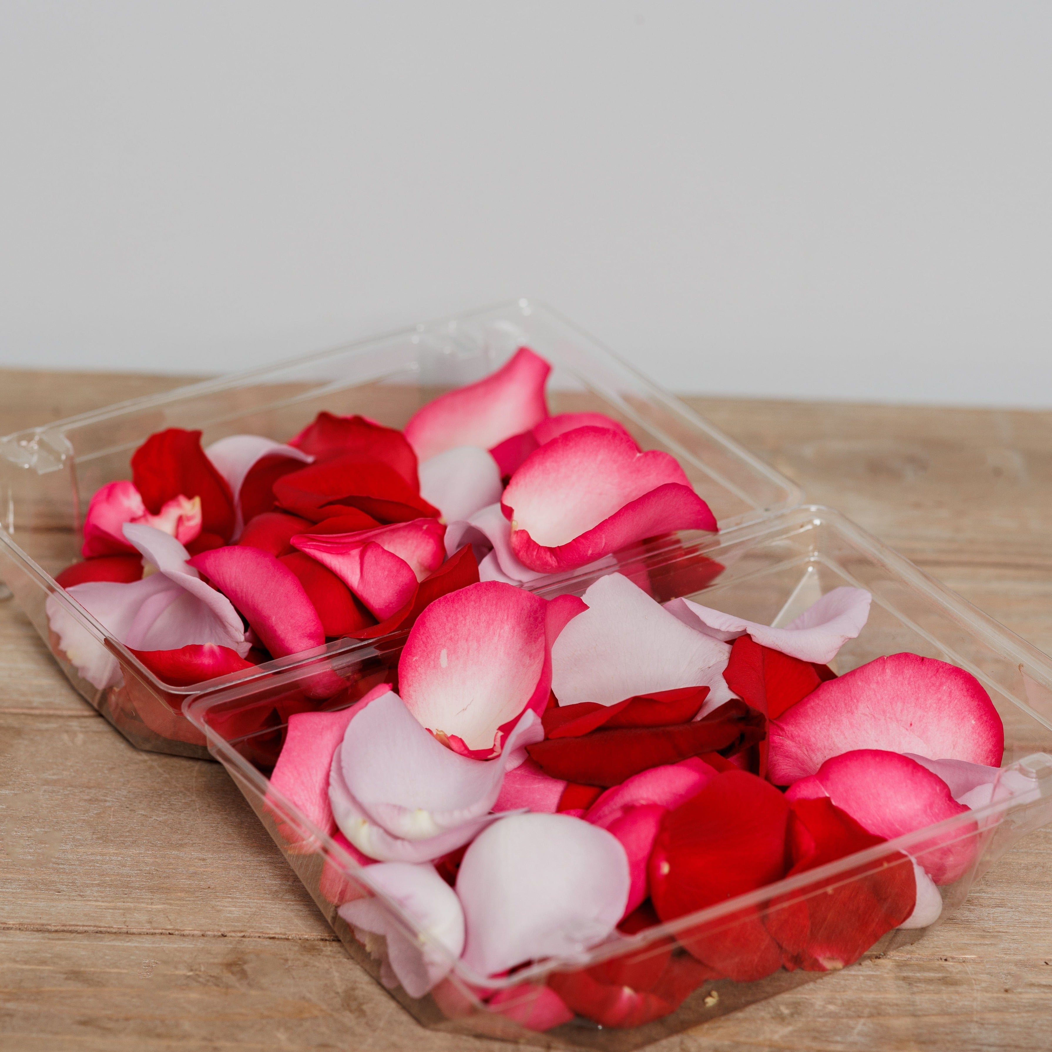Box of mixed rose petals