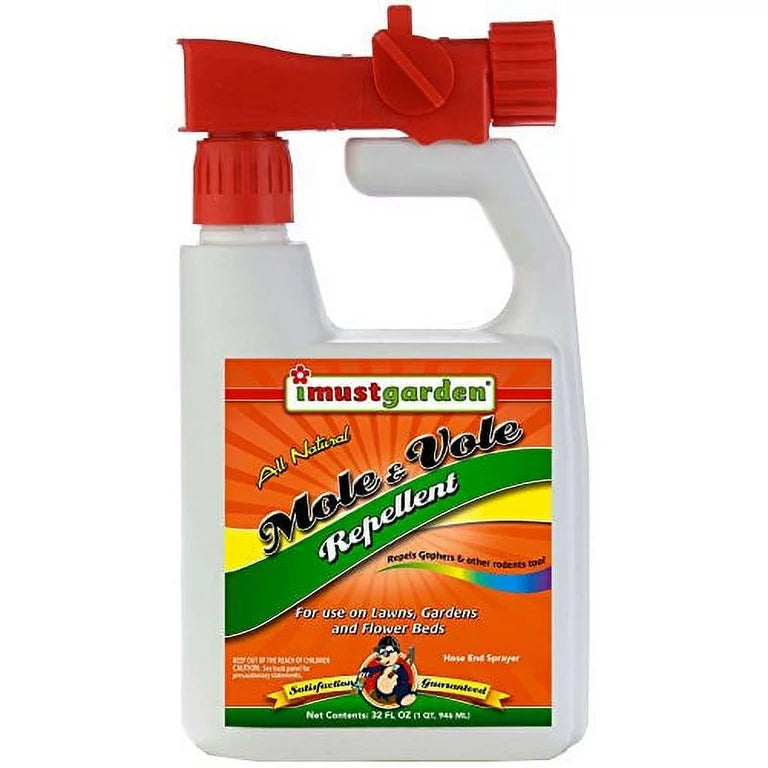 Organic ready to spray mole and vole repellent
