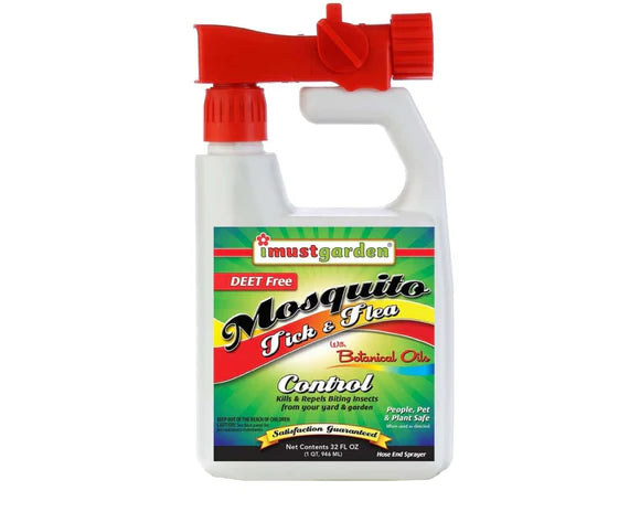 Organic and DEET free mosquito and tick control for lawns