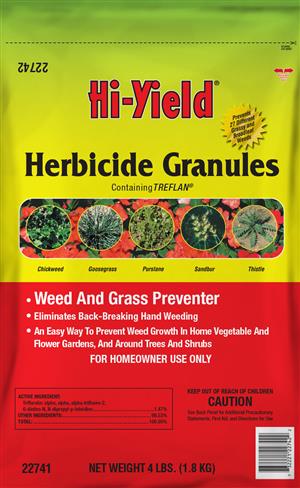 Great herbicide granules to prevent weed and grass in your flowerbeds