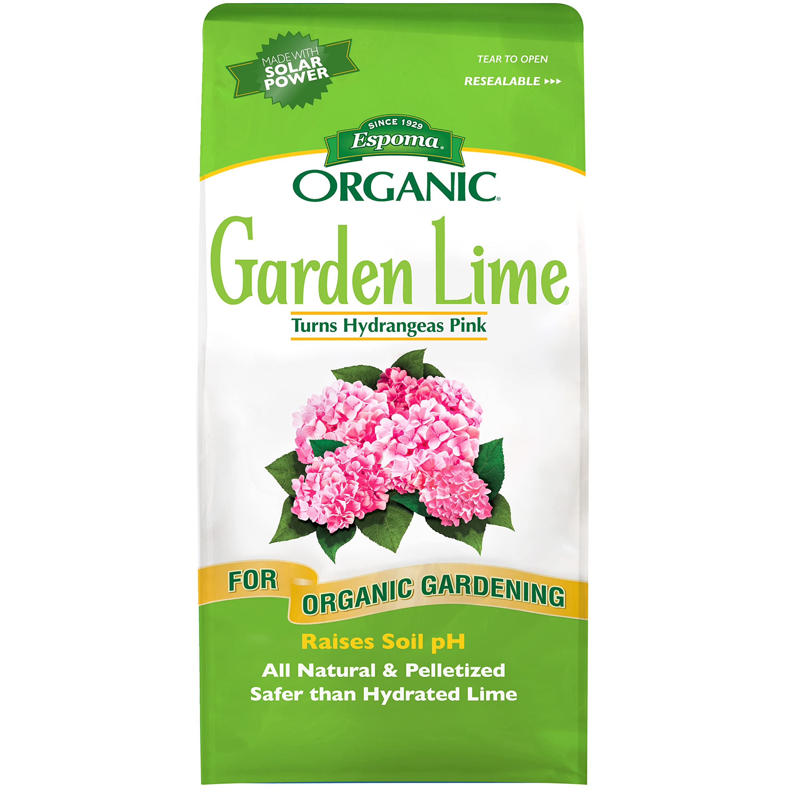 Pelletized garden lime great for pH and helping Hydrangeas turn pink