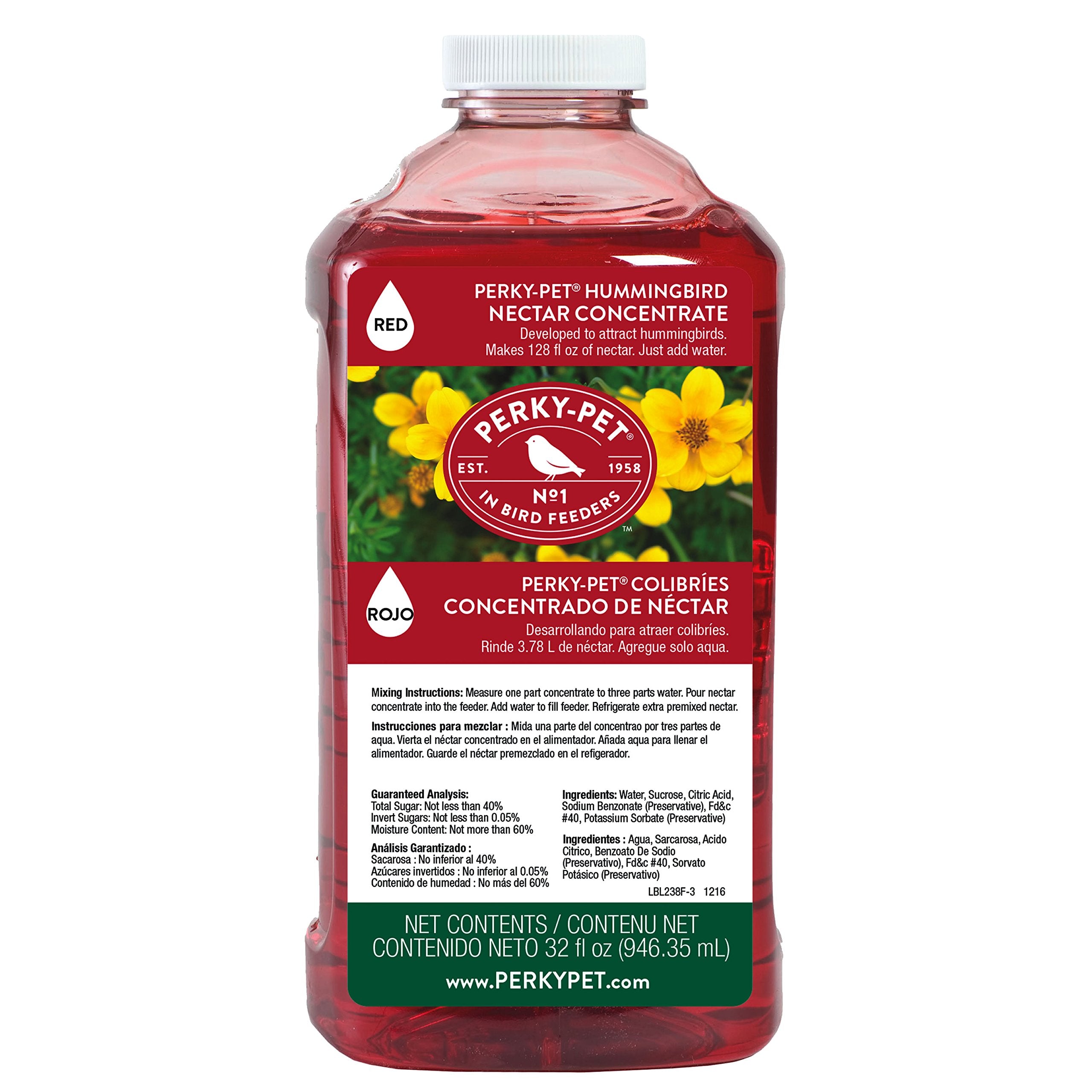 Hummingbird nectar great for Hummingbirds in early Spring and Summer months
