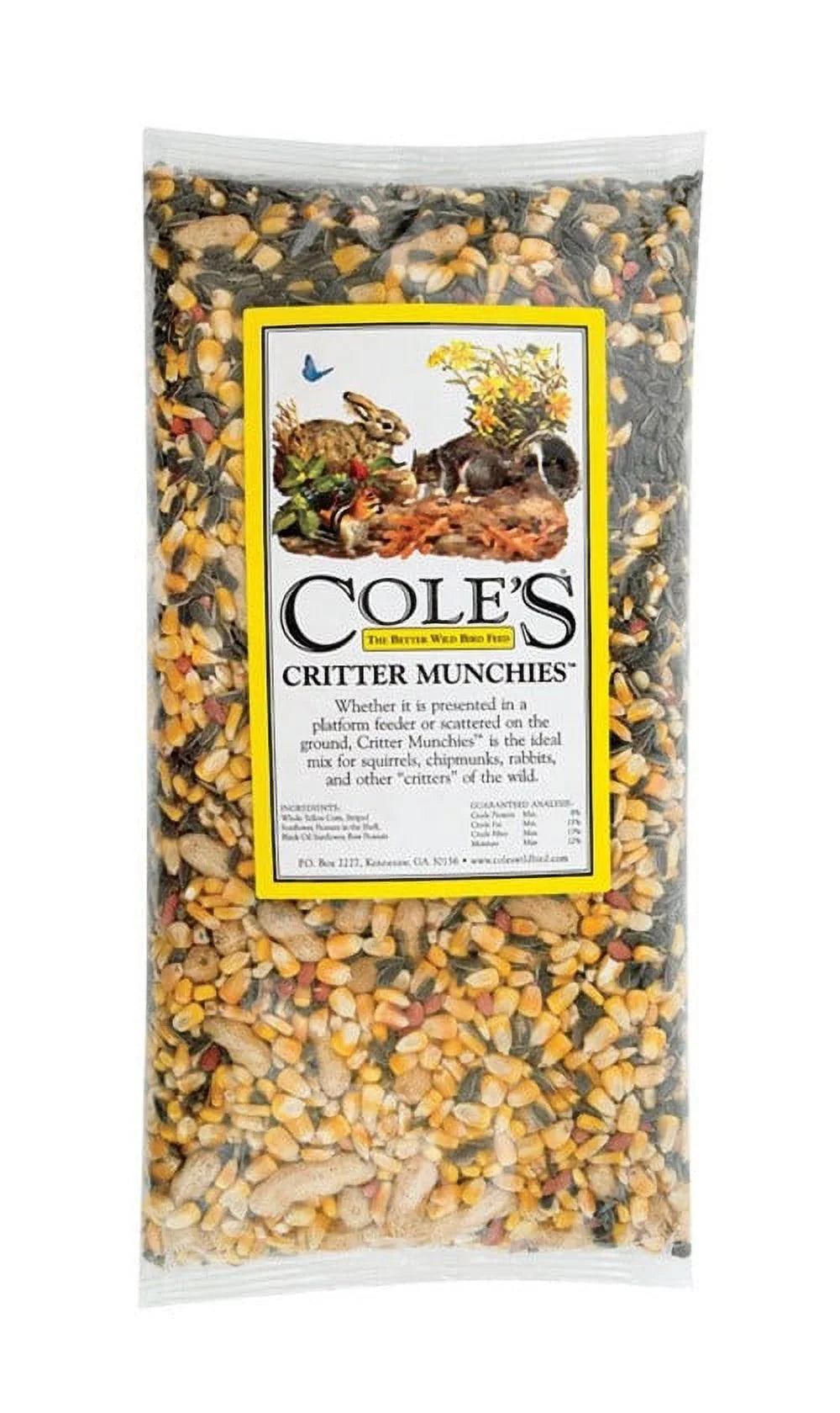 A fun mix of peanuts, corn and more great for Squirrels and Rabbits