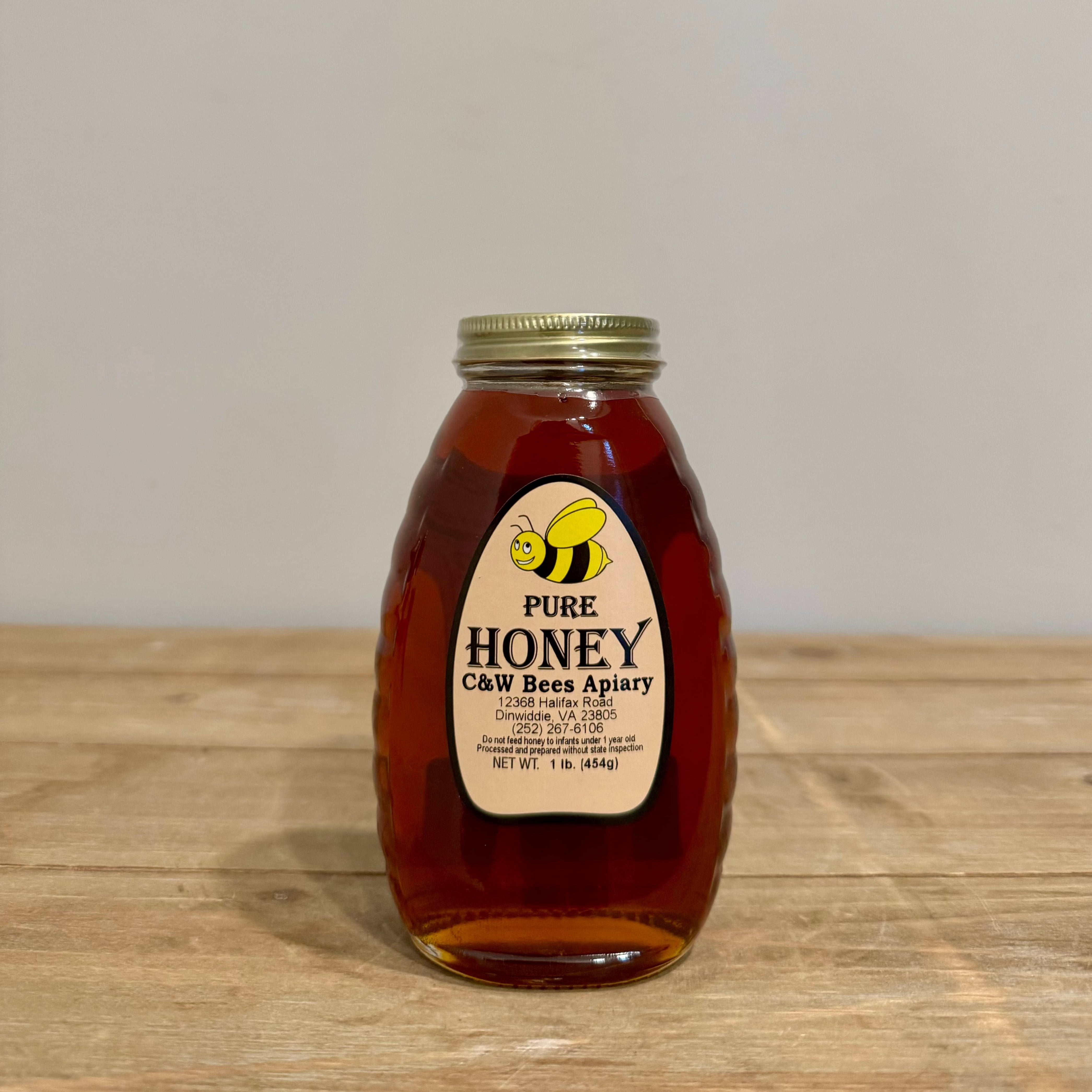 Local honey jar.