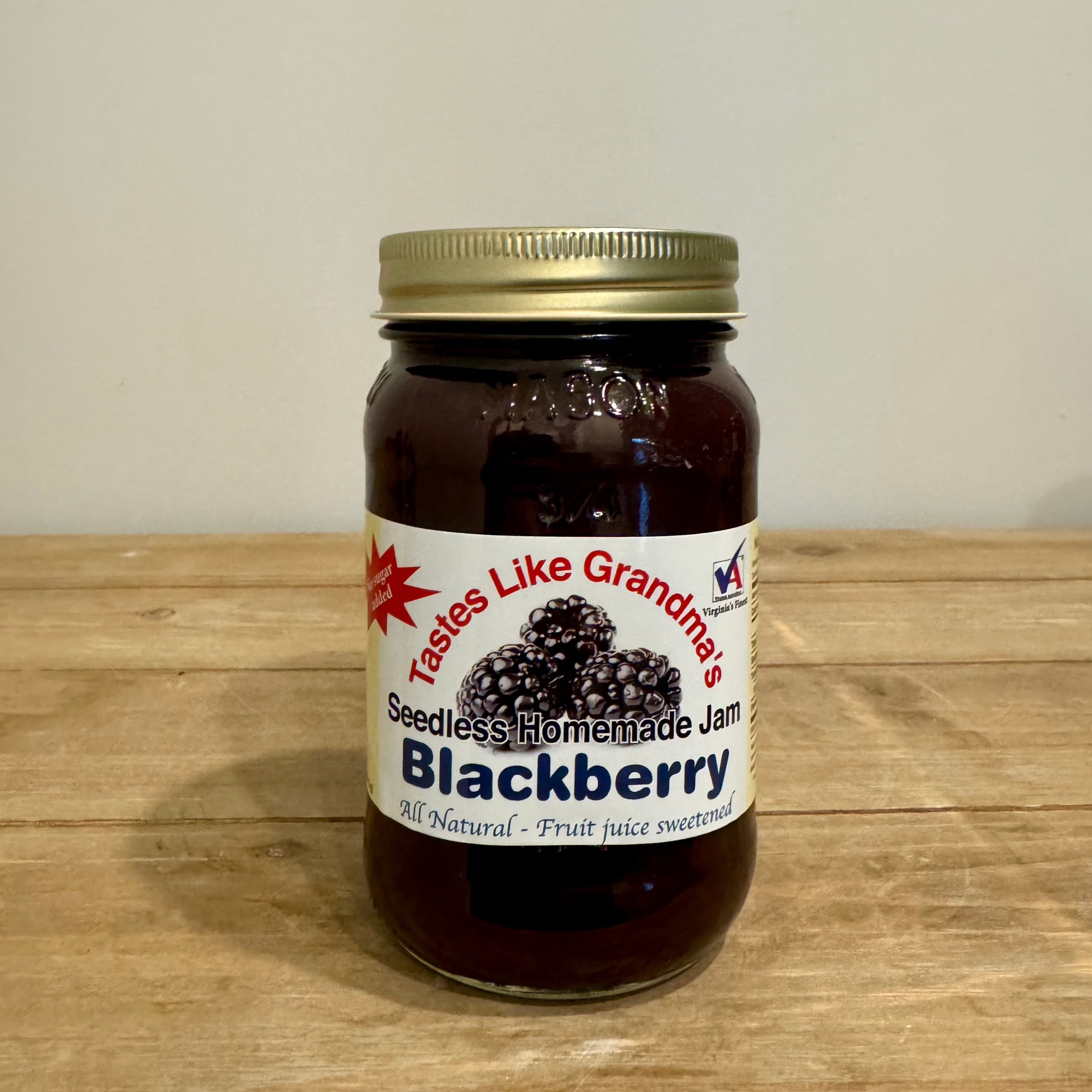 Tastes Like Grandma's Blackberry Seedless Jam.